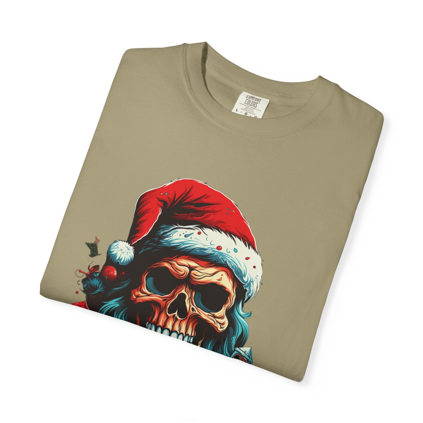 Skull Santa Christmas Garment-Dyed Tee
