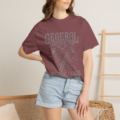General Contractor Funny Heavyweight Tee Gift