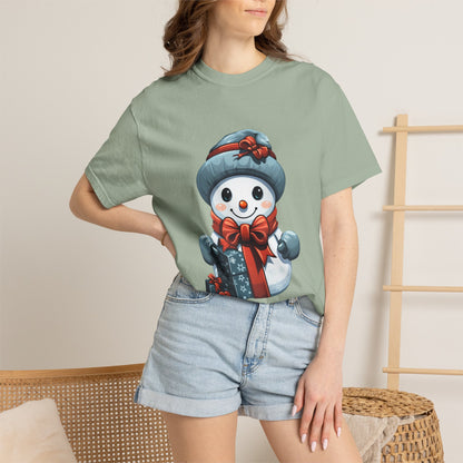 Cute Snowman Christmas Garment-Dyed Tee