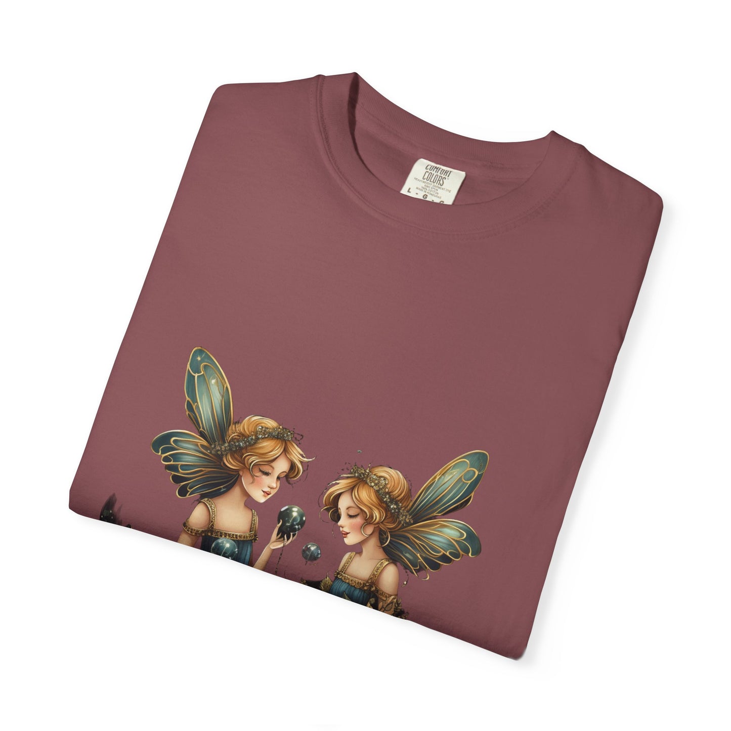 Fairy Tee Magical Christmas Twin Fairies Vintage Wash