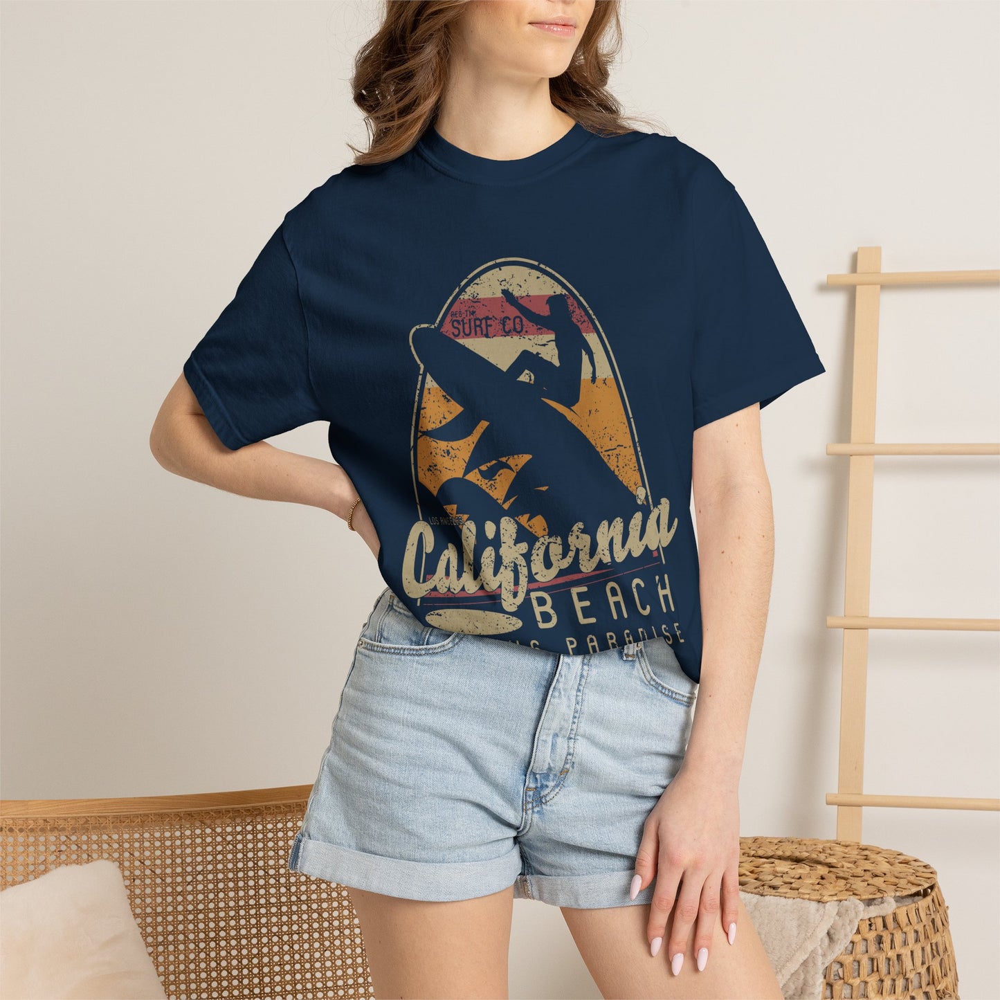 California Beach Surfing Garment-Dyed Tee