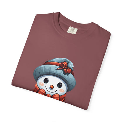 Cute Snowman Christmas Garment-Dyed Tee