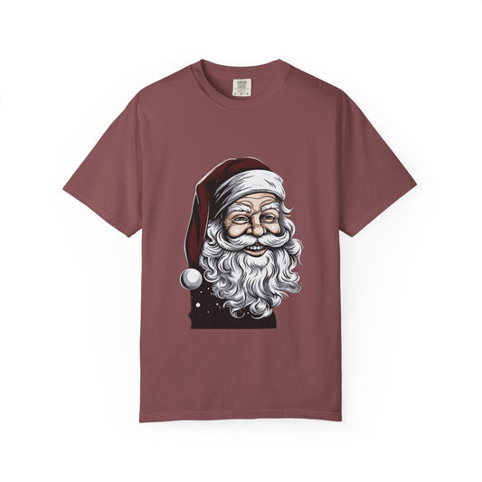 Funny Santa Claus Garment-Dyed Christmas Tee