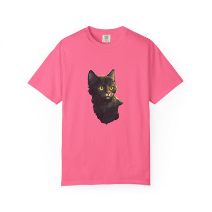 Christmas Cat in Tree Garment-Dyed Tee
