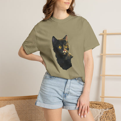 Christmas Cat in Tree Garment-Dyed Tee