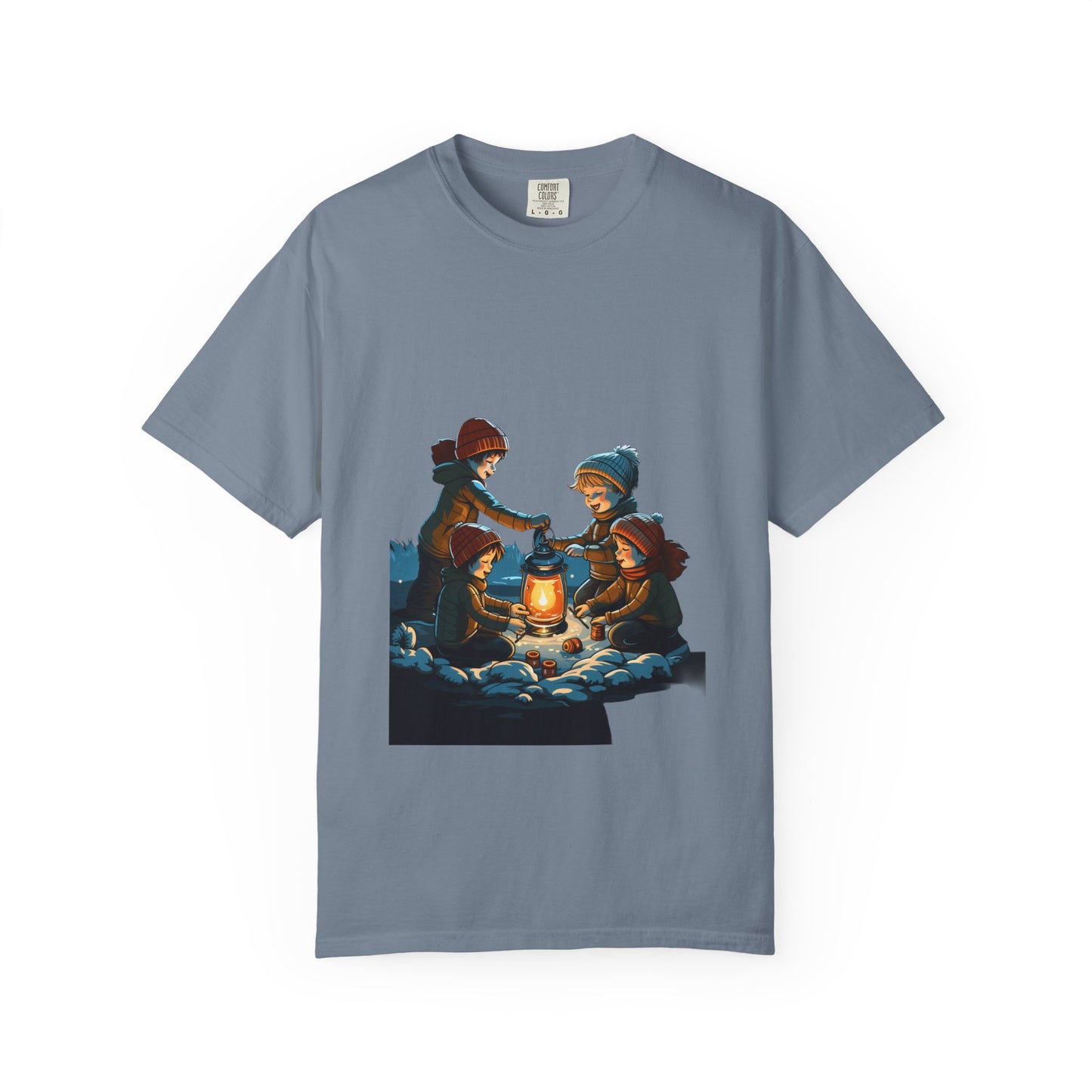 Winter Kids Lantern Christmas Heavyweight Tee