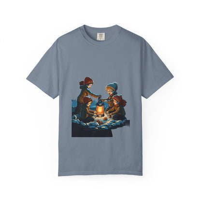 Winter Kids Lantern Christmas Heavyweight Tee