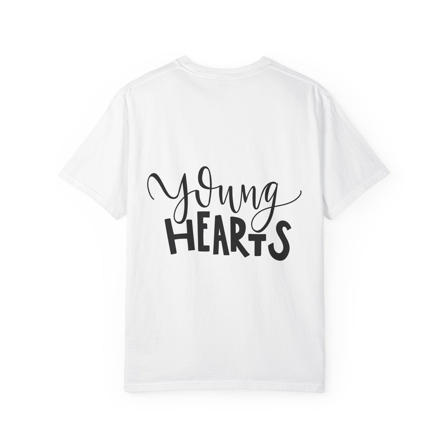 Young Hearts Garment-Dyed Tee Hand Lettered Script