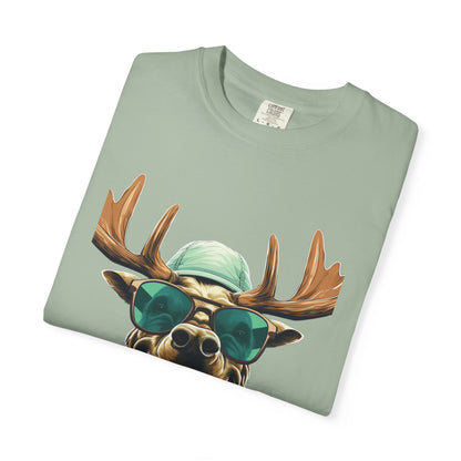 Funny Christmas Moose Garment-Dyed Tee Sunglasses