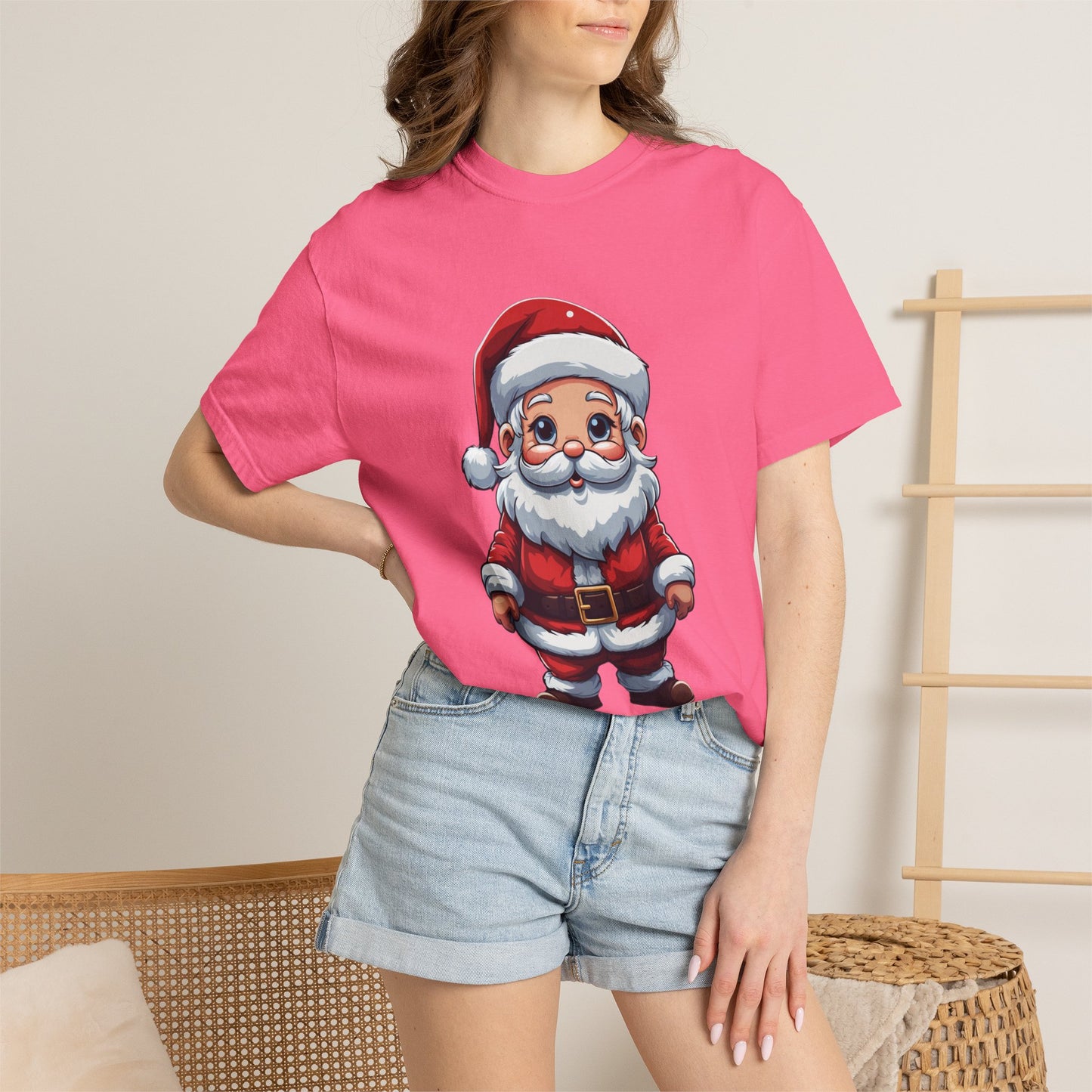 Cute Santa Claus Christmas Garment-Dyed Tee