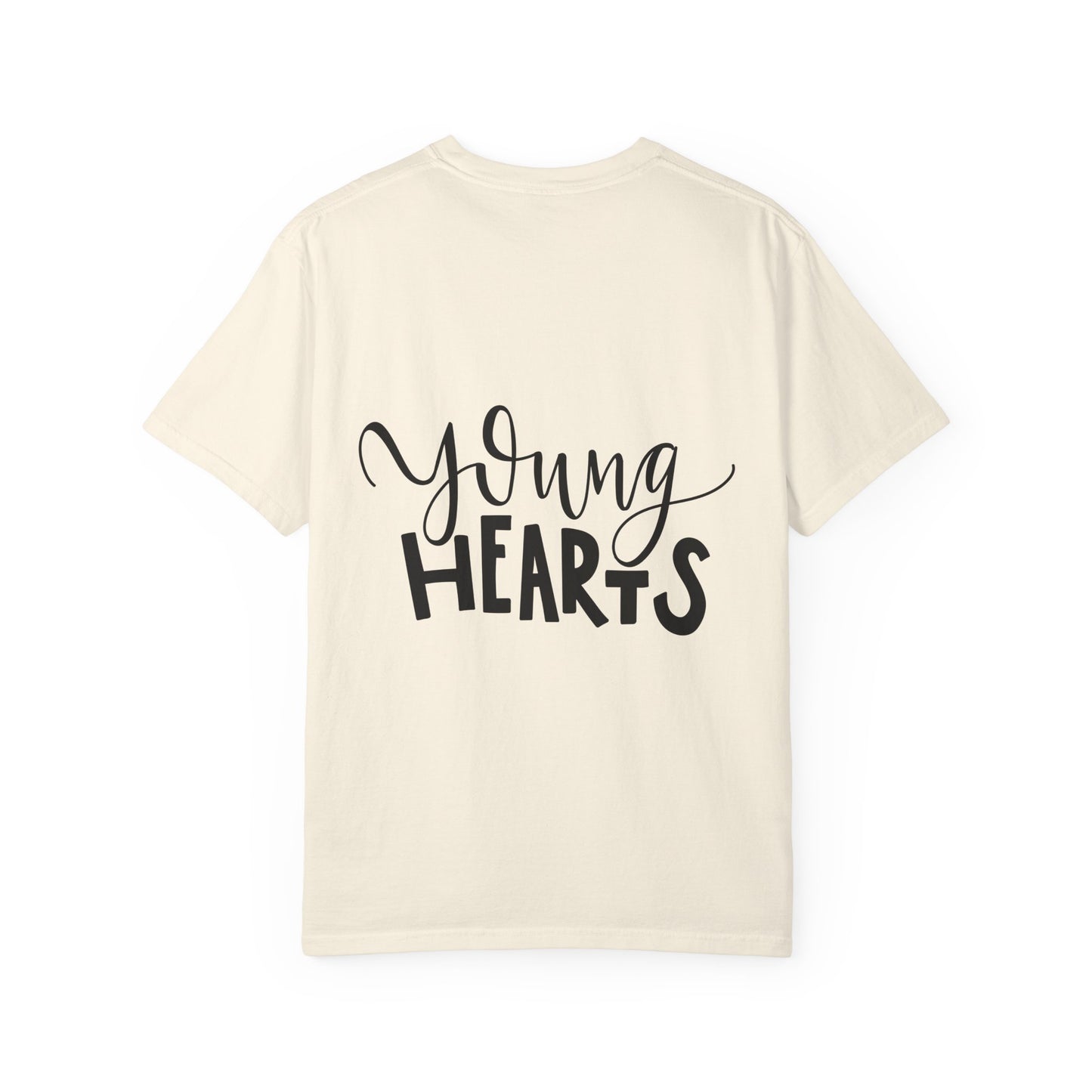 Young Hearts Garment-Dyed Tee Hand Lettered Script