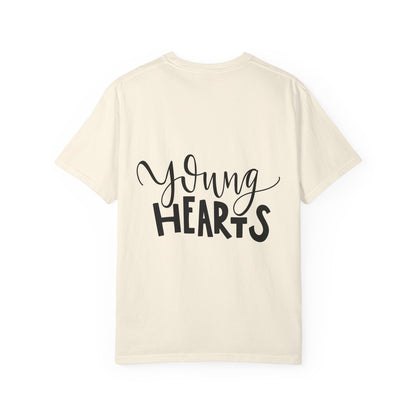 Young Hearts Garment-Dyed Tee Hand Lettered Script