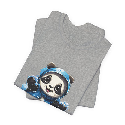 Cute Panda Snow Day T-Shirt Winter Christmas Tee