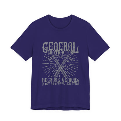 General Contractor Funny T-Shirt Genius Gift