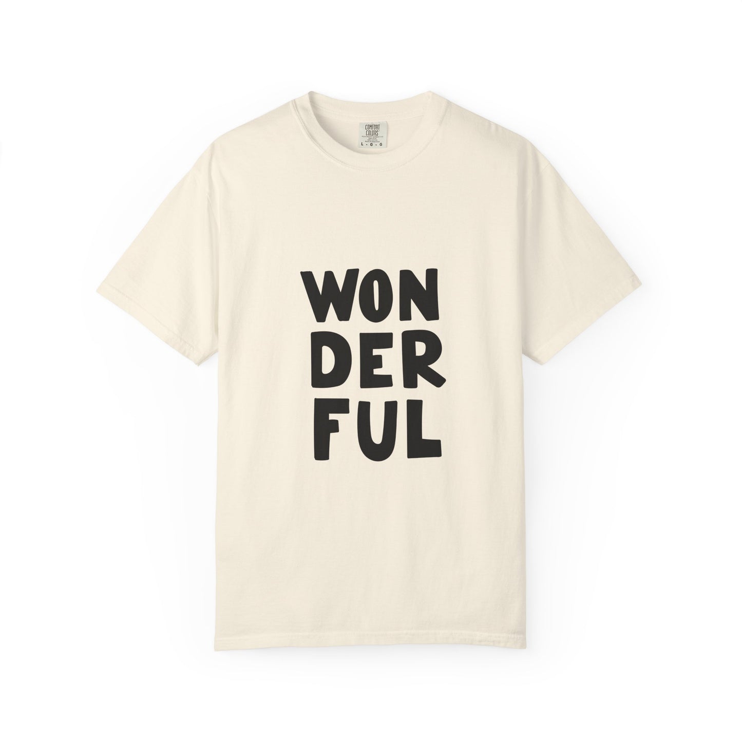 Wonderful Garment-Dyed Tee Bold Typography