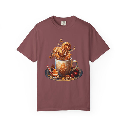 Christmas Coffee Garment-Dyed Heavyweight Tee