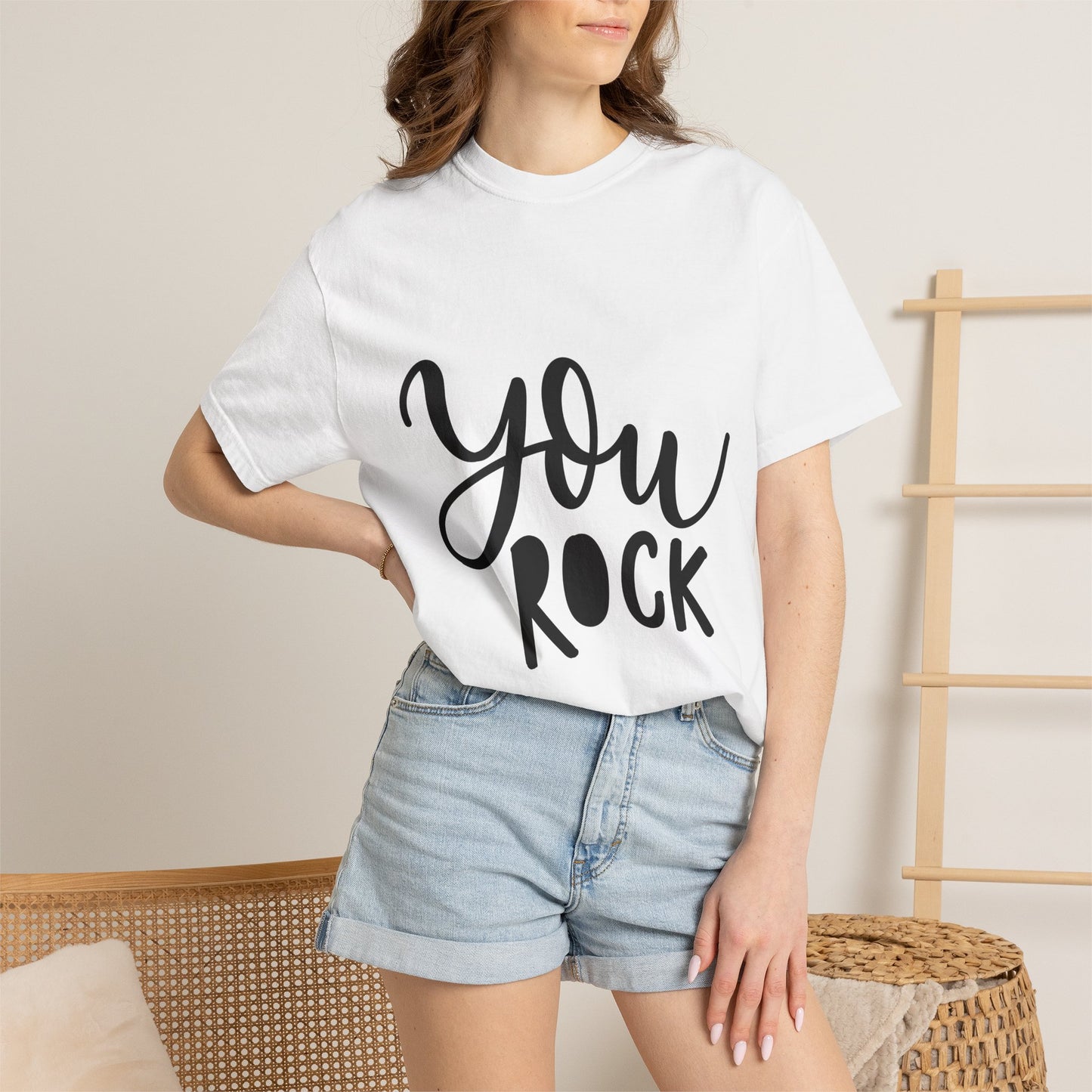 You Rock Tee Hand Lettered Heavyweight Shirt