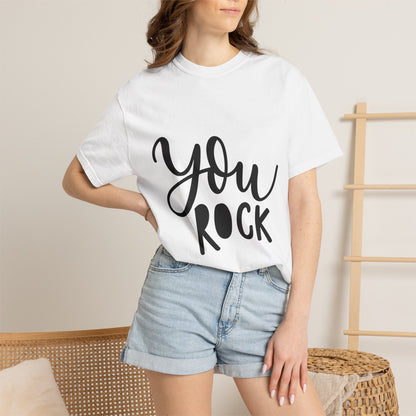 You Rock Tee Hand Lettered Heavyweight Shirt