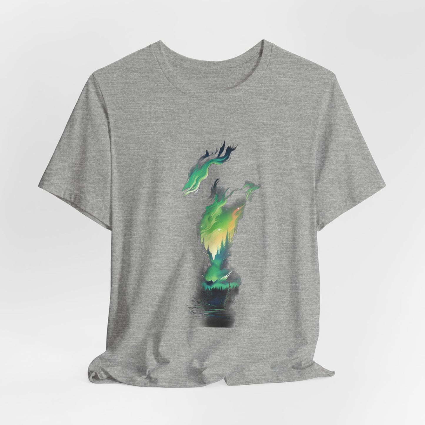 Northern Lights Forest T-Shirt Aurora Night Tee