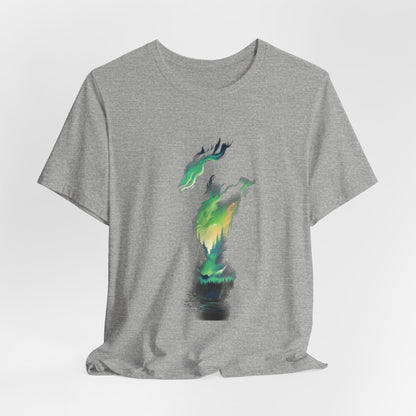Northern Lights Forest T-Shirt Aurora Night Tee
