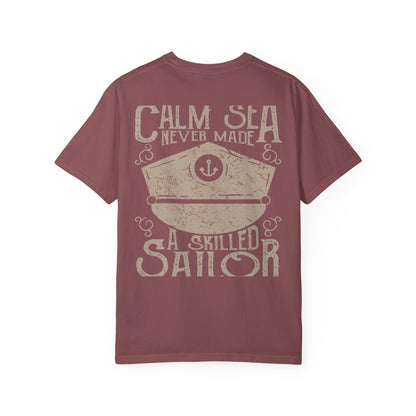 Calm Sea Skilled Sailor Nautical Heavyweight Tee