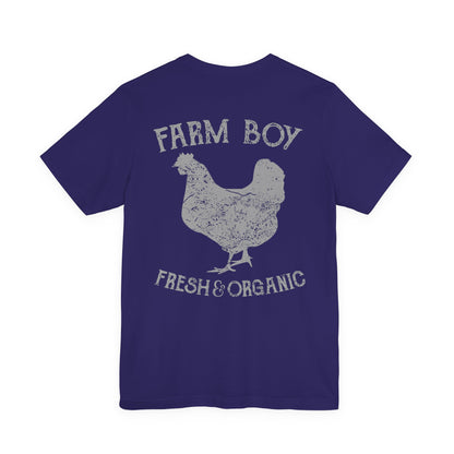 Farm Boy T-Shirt Fresh Organic Rooster Tee