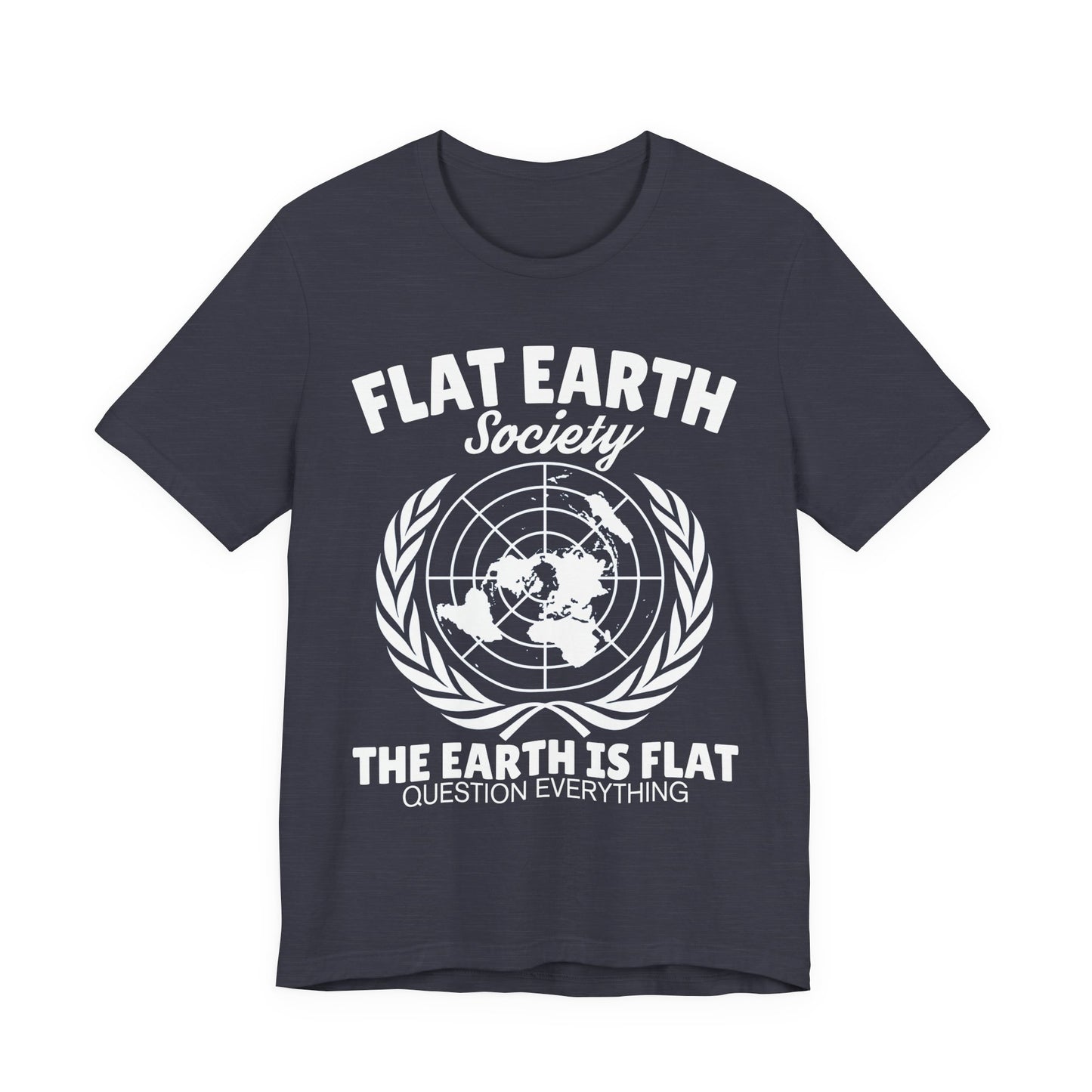 Flat Earth Society Tee - World Map Globe Design