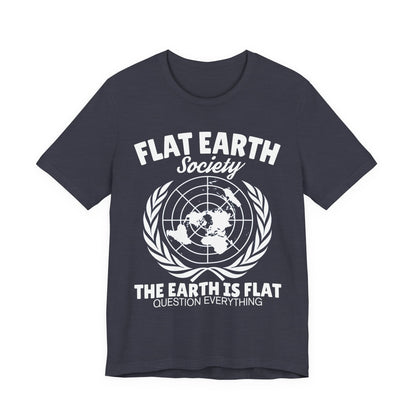 Flat Earth Society Tee - World Map Globe Design