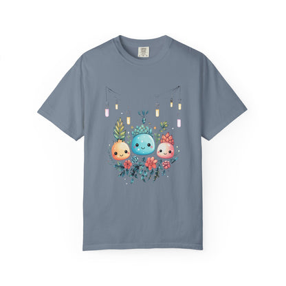 Kawaii Christmas Succulent Garment-Dyed Tee