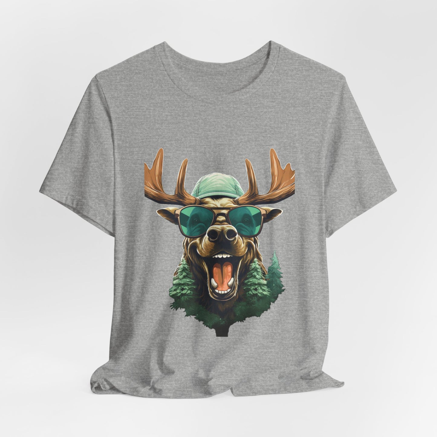 Funny Christmas Moose T-Shirt Sunglasses Cap