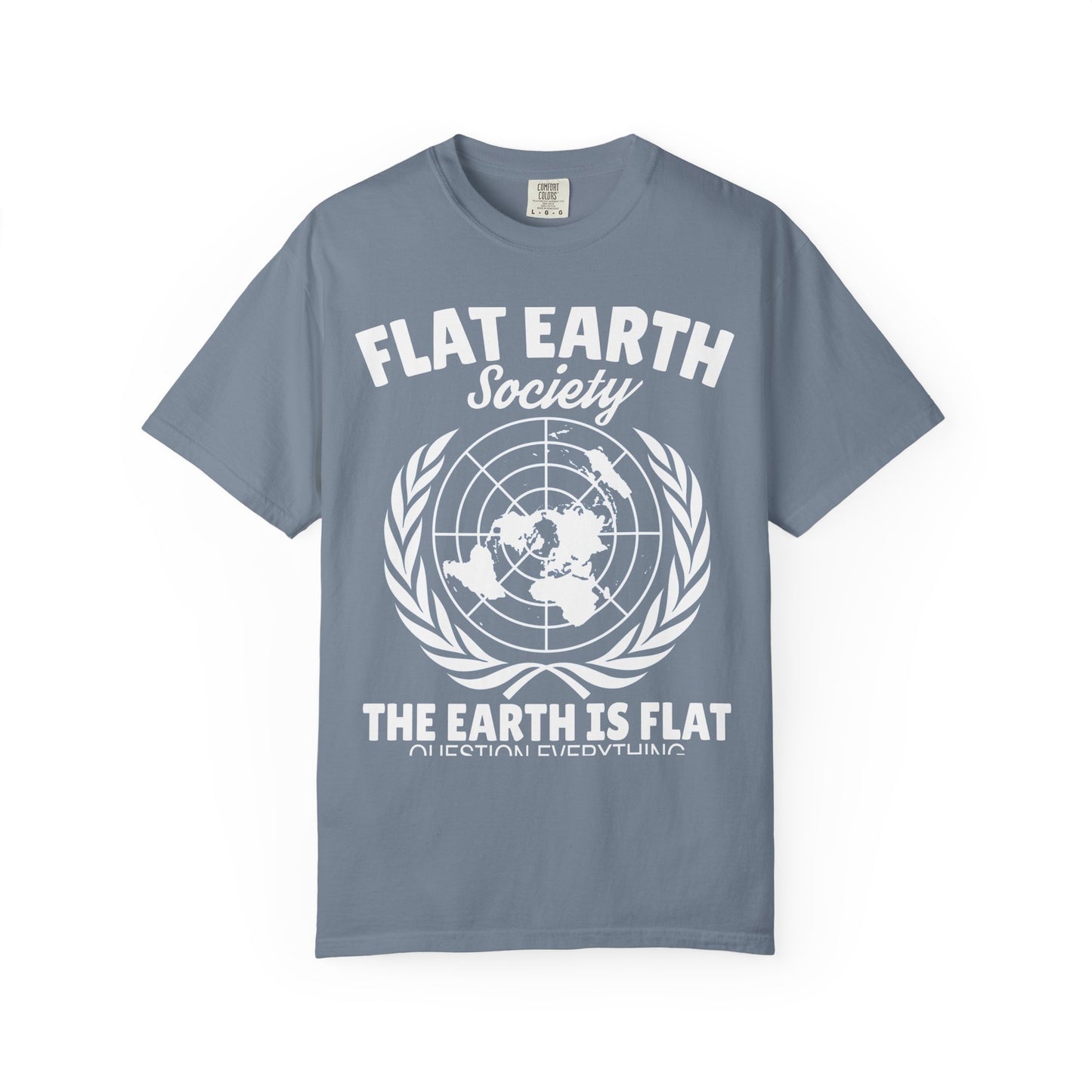 Flat Earth Society Tee - Garment-Dyed Globe Design