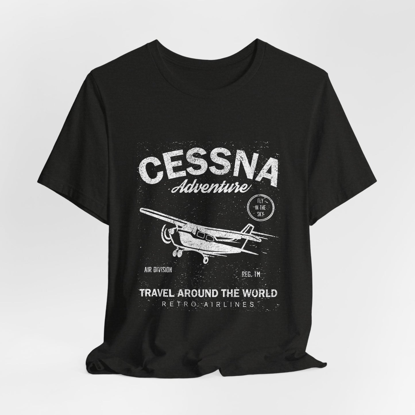 Distressed Aviation Tee for Pilots and Plane Lovers