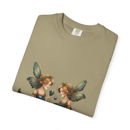 Fairy Tee Magical Christmas Twin Fairies Vintage Wash