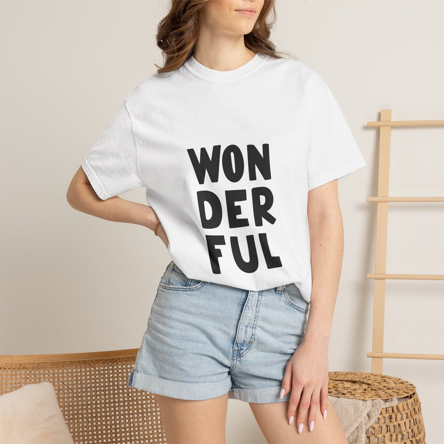 Wonderful Garment-Dyed Tee Bold Typography