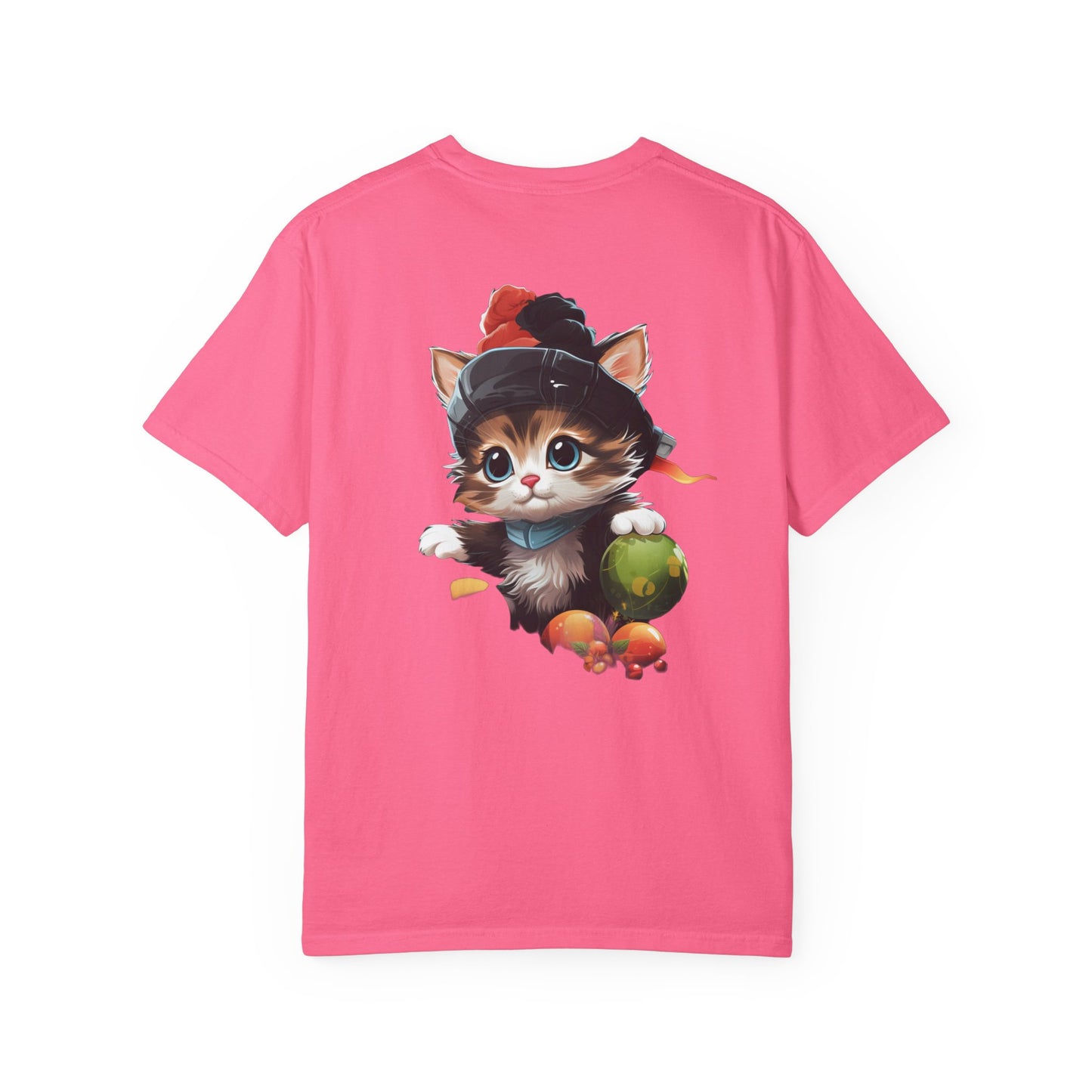 Christmas Kitten Garment-Dyed Tee Cute Cat Holiday
