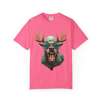 Funny Christmas Moose Garment-Dyed Tee Sunglasses