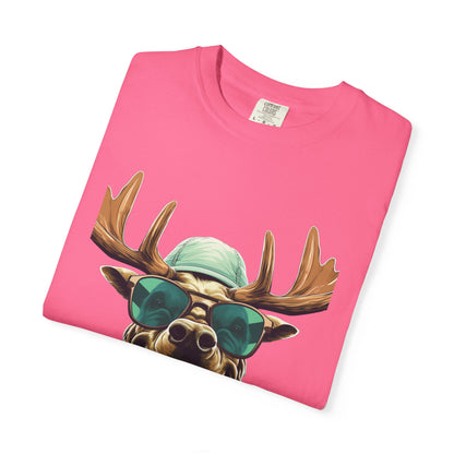 Funny Christmas Moose Garment-Dyed Tee Sunglasses