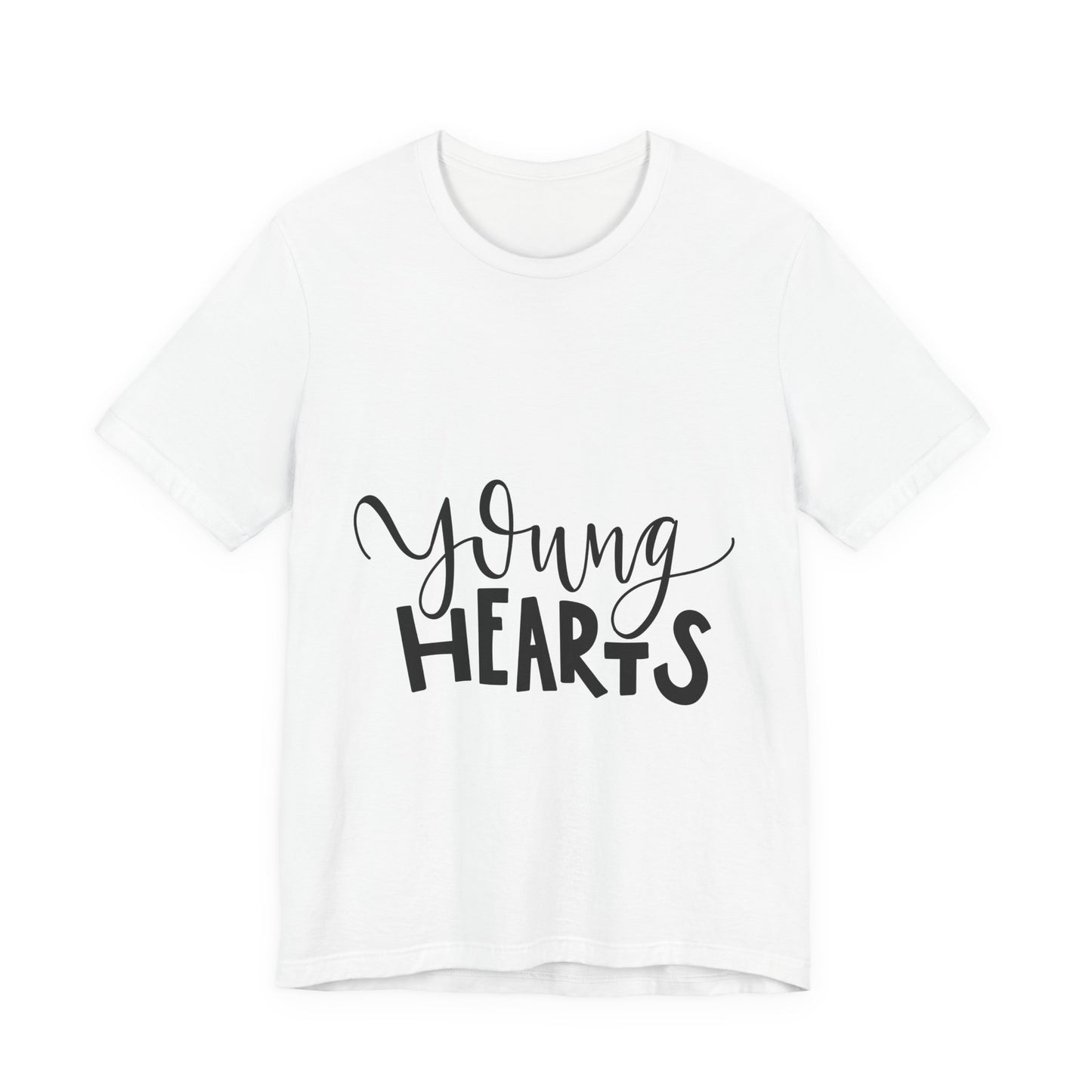 Young Hearts T-Shirt Hand Lettered Script Tee
