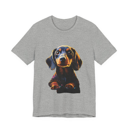 Dachshund T-Shirt Neon Pop Art Wiener Dog Tee