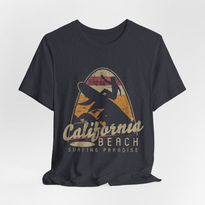 California Beach Surfing T-Shirt Retro Surf Tee