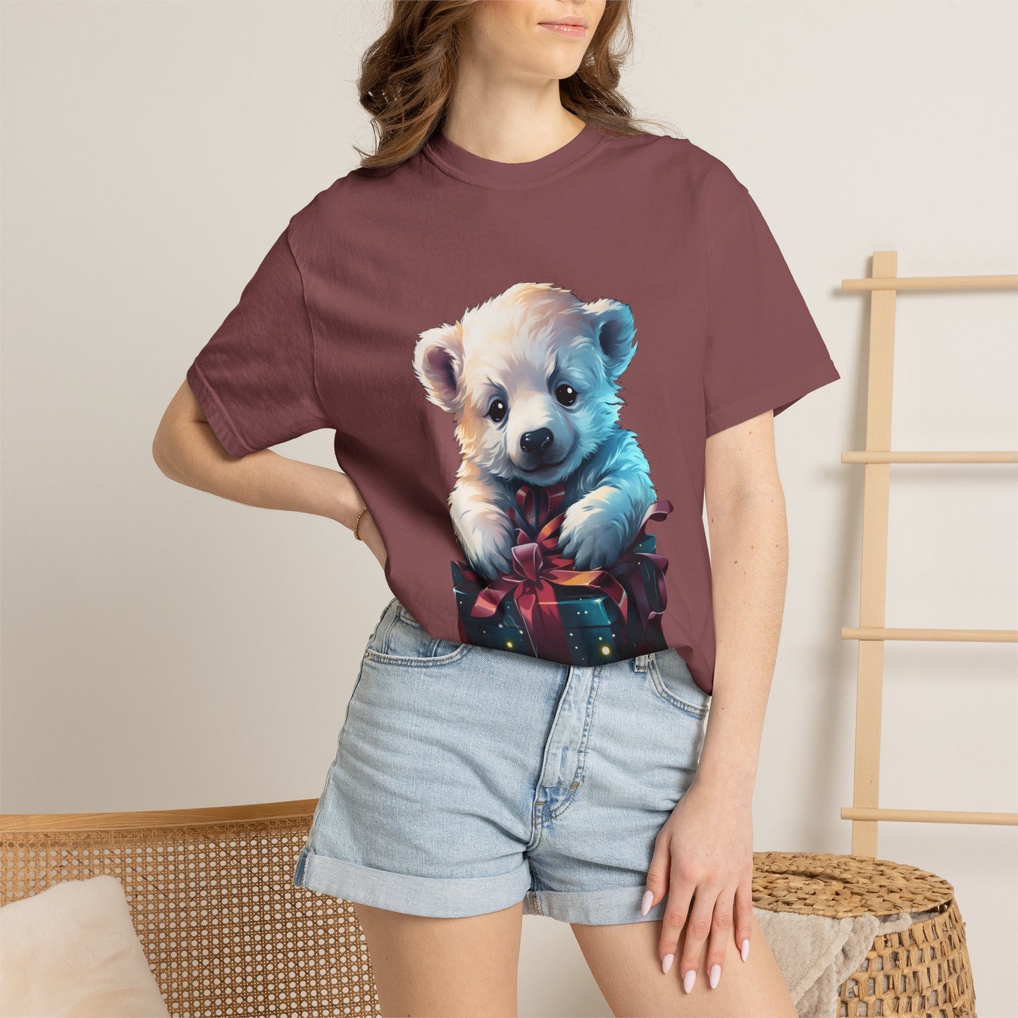 Polar Bear Christmas Garment-Dyed Tee Gift