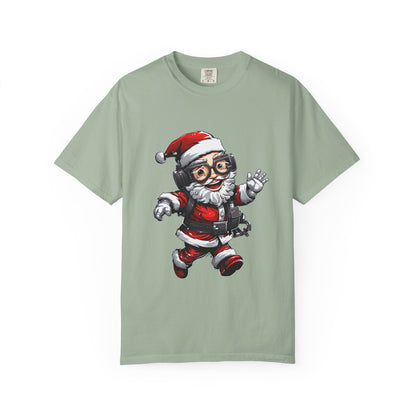 Scuba Diver Santa Garment-Dyed Christmas Tee