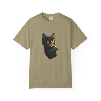 Christmas Cat in Tree Garment-Dyed Tee