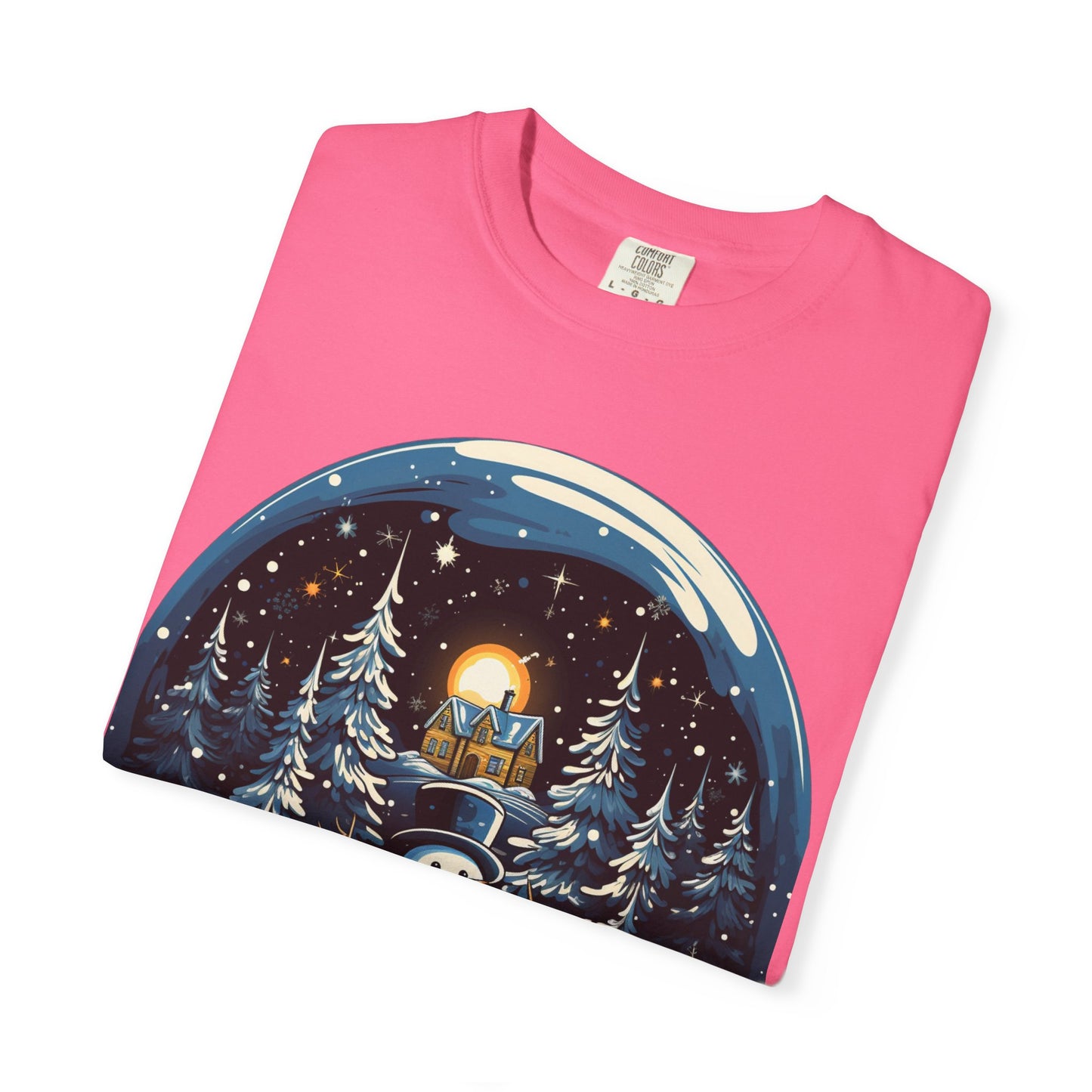 Snowman Snow Globe Christmas Heavyweight Tee