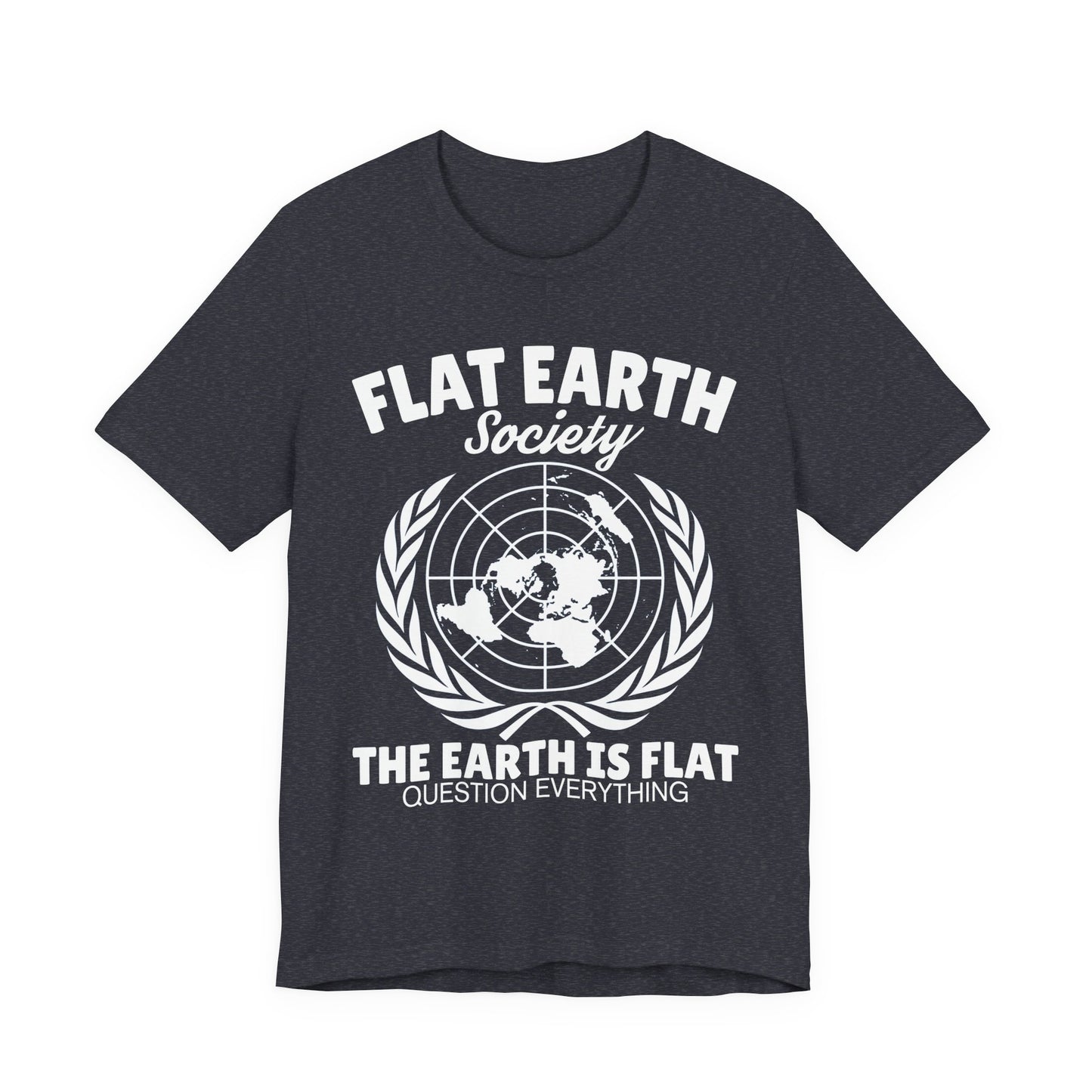 Flat Earth Society Tee - World Map Globe Design