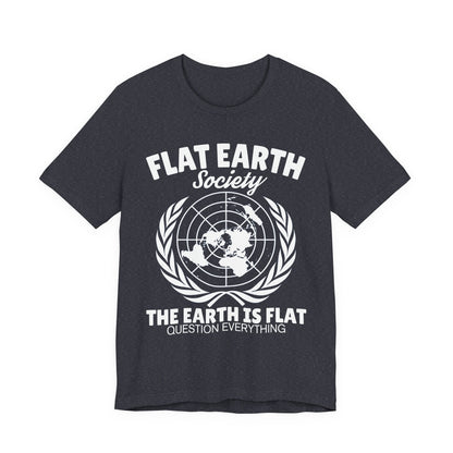 Flat Earth Society Tee - World Map Globe Design
