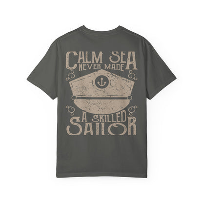 Calm Sea Skilled Sailor Nautical Heavyweight Tee
