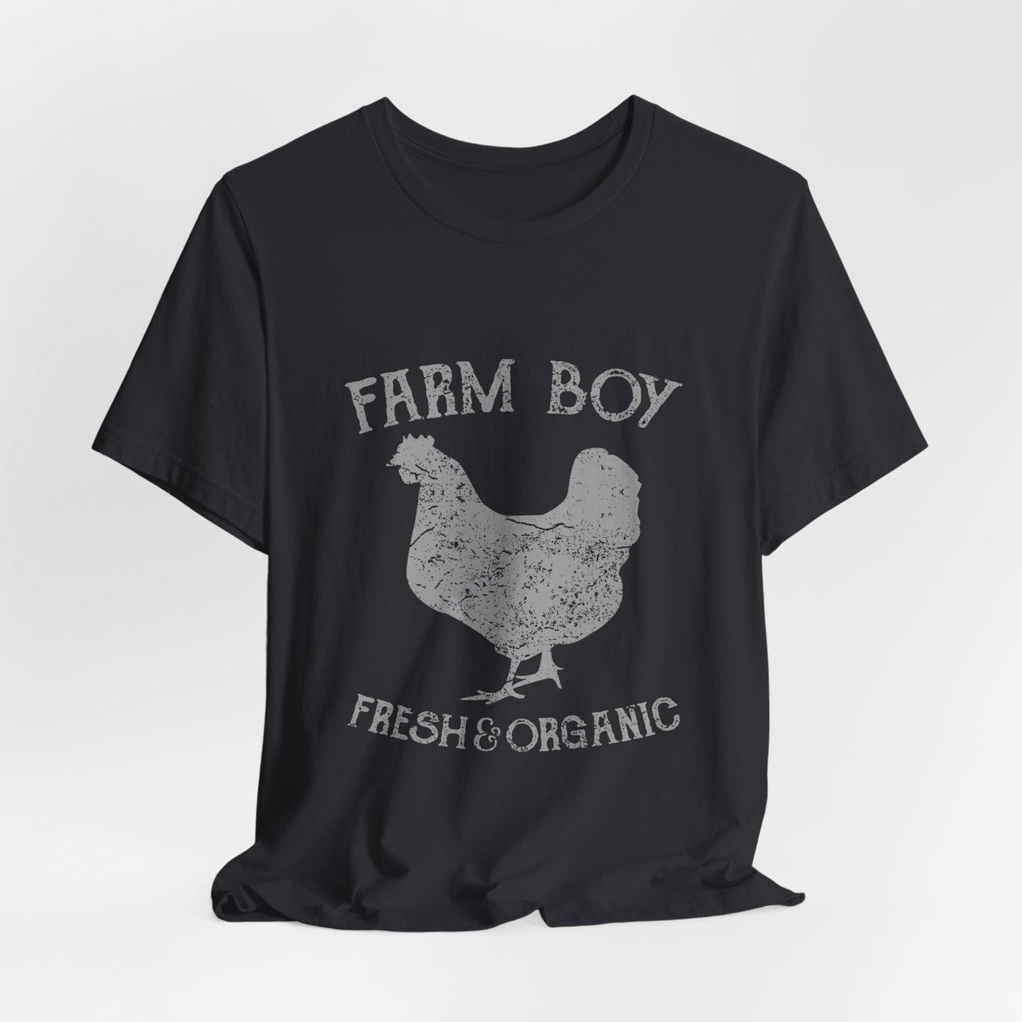 Farm Boy T-Shirt Fresh Organic Rooster Tee