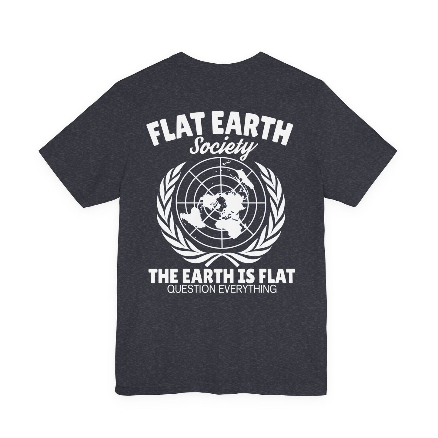 Flat Earth Society Tee - World Map Globe Design