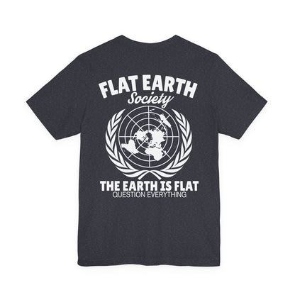 Flat Earth Society Tee - World Map Globe Design